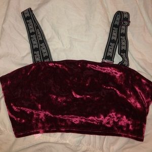 Wine red bra